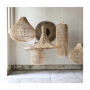 Lámpara colgante de precio barato, pantalla de ratán tejida a mano de alta calidad, decoración del hogar hecha en Vietnam, FBA, Amazon - Product Image 1