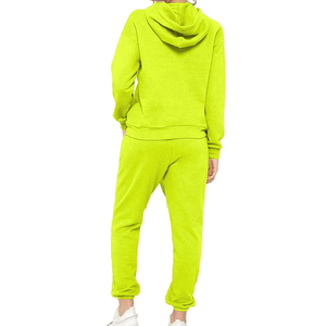 Solid Pattern Plain <b>Jogging</b> <b>Suit</b> for Winter 2025 Women's Thick Cotton Tracksuit Oversized Pullover Hoodie - Product Image 3