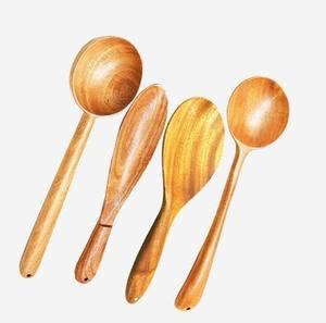 SERVIDOR DE ENSALADAS DE MADERA JUEGO DE 2 ARTÍCULO DE COCINA ÚNICO HECHO A MANO - Product Image 4