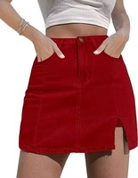 OEM personalizado mujeres corto de alta calidad 100% pantalones vaqueros de algodón corto con bolsillos mini falda skorts cintura alta corto