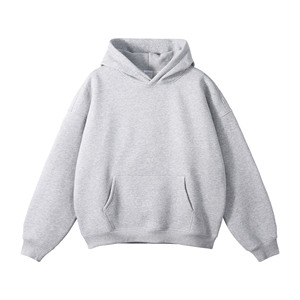 High Quality Drop Shoulder Stringless Blank Thick Fleece 100% Cotton Lined Waterproof Eco-Friendly Autumn 450g <b>Men's</b> Hoodie - Product Image 1