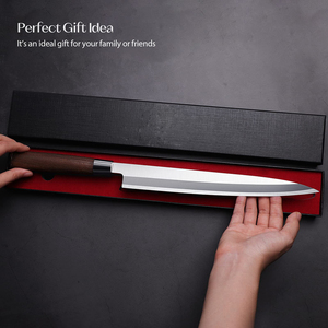 Couteaux de cuisine professionnels en acier Damas de haute qualité, personnalisés en gros, PRESTIGE BLADES, pour sashimi, sushi, poisson, manche en bois - Product Image 6