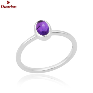 Diseños personalizados de piedras preciosas de Plata de Ley 925 anillos de piedra de amatista Africana natural - Product Image 1