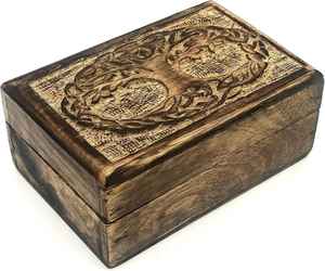 กล่องไม้ที่มีฝาปิดบานพับและการปิดด้านหน้ากล่องไม้สนธรรมชาติกล่องเก็บไม้สำหรับงานฝีมือ - Product Image 1