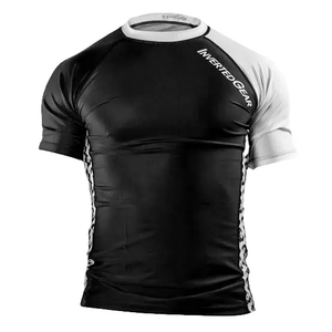 2024 diseño personalizado MMA en blanco Rash Guard BJJ Rash Guard con su logotipo/diseño personalizado hecho Logo Jiu-Jitsu Rash Guard - Product Image 1