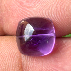 High Quality Natural Amethyst <b>Cushion</b> Drill Cabochon Polished Loose Gemstones Jewelry Making Direct India Manufacturer 12x12x7MM - Product Image 1