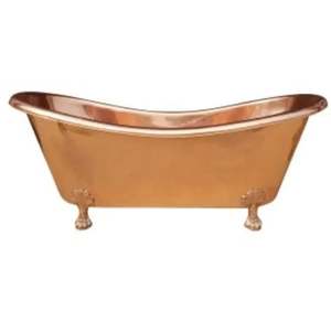 Wholesale Copper <b>Bath</b> Tub Double Slipper Clawfoot Painted Black Exterior Free Standing for Bathroom Use - Product Image 1