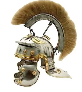 Casco de Guerrero Romano Gladiador, Acabado Plateado, Estilo Vintage, Imitación Antigua, Pulido a Mano, Disfraz de Guerrero, Casco Metálico Usable - Product Image 5