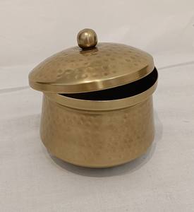 Antique Style Brass Storage box For Herbs Lightweight Brass <b>Canister</b> For Gifts Food Safe Box - Product Image 3