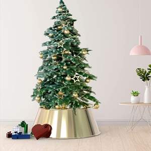 Collier d'arbre de Noël en métal galvanisé de haute qualité avec revêtement transparent doré nouveau design pour la vente en gros - Product Image 6