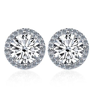 Luxury 925 <b>Silver</b> <b>Stud</b> Earrings VVS Moissanite Diamond 10K 14K 18K Solid Gold Hip Hop Style Fine <b>Stud</b> Earrings for Women - Product Image 2
