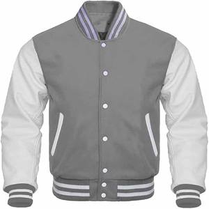 Chaqueta Universitaria Vintage de Invierno Personalizada OEM para Hombre, Chaqueta Universitaria Corta de Lana con Letras - Product Image 1