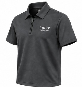 Camiseta Polo Corporativa Personalizada para Hombre, Index Apparel, Cierre de Cremallera de un Cuarto, Manga Corta, Bordada, Uniforme de Trabajo - Product Image 2