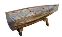 Table basse de conception de bateau de recyclage rustique industriel fabriqué à la main magnifiquement conçu pour une utilisation à la maison directement de l'Inde