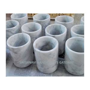 Jarrones Redondos de Mármol y Piedra Pulidos a Mano, Estilo Antiguo, Artesanía India para Decoración del Hogar y Regalos - Product Image 2