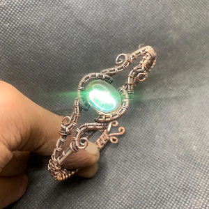 กำไล15To20MM ทองเหลืองโลหะธรรมชาติทำด้วยมือปรับได้สำหรับเครื่องประดับแฟชั่นของขวัญครบรอบ - Product Image 4