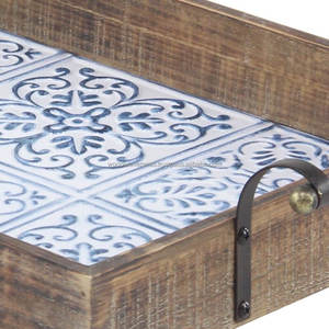 Mango Natural con Bandeja de Madera Pintada a Mano, Bandejas de Madera, Bandeja de Madera de la Mejor Calidad por WONDER OVERSEAS - Product Image 3