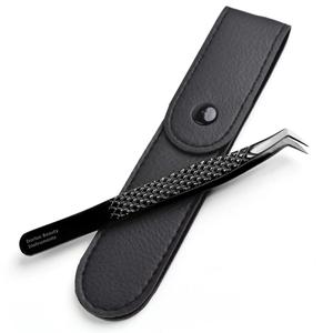 Pinzas Profesionales Dorlon de Alta Calidad para Pestañas, de Acero Inoxidable con Recubrimiento de PU, Agarre de Diamante Negro, Pinzas Plasma para Pestañas - Product Image 1