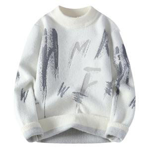 Suéter de Invierno para Hombre, con Forro Polar, Lana/Cachemira, Logotipo Frontal Personalizable, Antibolitas, Manga Larga, Color/Talla Personalizada - Product Image 2