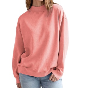 Women Mock Neck Sweatshirt Comfortable Daily Wear Pullover - Product Image 1