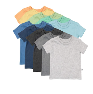 Camisetas para niños, camisetas de manga corta para niños, estampado de logotipo personalizado liso, 100 algodón en blanco, camiseta informal de calidad de dibujos animados suaves para niños y niñas - Product Image 3