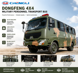 รถบัสขนส่งบุคลากรเหมือง Dongfeng 4x4 สำหรับทุกสภาพพื้นผิว 24-31 ที่นั่ง พร้อมแชสซีส์สำหรับงานหนัก 12 ตัน สำหรับการขนส่งผู้โดยสารแบบออฟโรด - Product Image 1