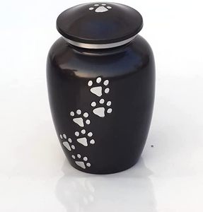 Paw Print Pet Cremation Urns for <b>Dogs</b> and Cats <b>Ashes</b> Hand Carved Aluminium Memory Keepsake Urn | A Loving Resting Place - Product Image 6