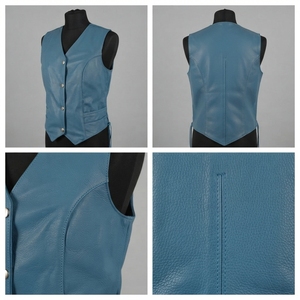 Custom PU <b>Leather</b> V-Neck <b>Vest</b> Single Breasted Button Closure Solid Color Autumn Outer Wear Casual Style <b>Men's</b> <b>Leather</b> <b>Vest</b> - Product Image 4