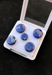 Pièces de monnaie en lapis-lazuli bleu de haute qualité, pierres semi-précieuses naturelles, pierres précieuses en vrac pour la fabrication de bijoux, différentes tailles disponibles, Ibrahim - Product Image 5