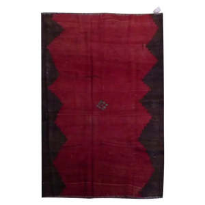 Un kilim Sanandaj authentique vintage noué à la main, unique en son genre, 7'3 x 4'7 - Product Image 1