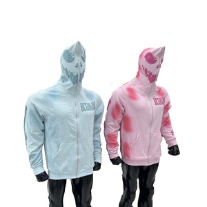 2025 High Quality Men's Full Face Zip Hoodie French Terry Puff Printing With Blank Hoodie & Sweatshirt - Product Image 5