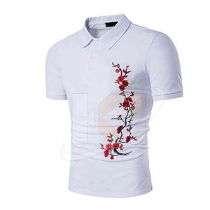 Nueva llegada de los hombres suaves y cómodos de color sólido que absorbe la humedad bordado polos logotipo personalizado - Product Image 6