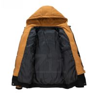 Blouson d'hiver matelassé décontracté à capuche avec fermeture éclair, imperméable et respirant, style streetwear, personnalisable