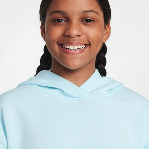 Sudadera con capucha de gran tamaño para niña con mangas largas y puños acanalados, sudadera de lana gruesa de 300gsm para deportes de invierno, Sudadera con capucha de talla grande para niñas - Product Image 3