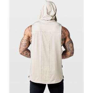 2026 Men Workout Hooded Tank Tops Sports Bodybuilding Stringer Muscle Cut Off T Shirt Men's Sleeveless <b>Gym</b> <b>Hoodies</b> for Men - Product Image 5