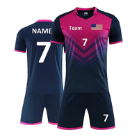 Ensemble de maillots de football pour équipe 2025, légers, respirants, imprimés par transfert thermique, 100% polyester, antibactériens, séchage rapide