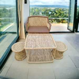 Conjunto de sofá de caña de bambú para jardín, sala de estar, balcón, respetuoso con el medio ambiente, moderno, hecho a mano - Product Image 2