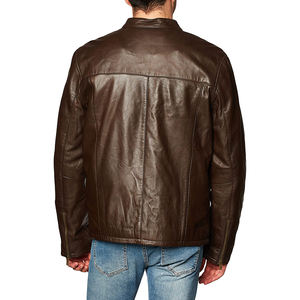 Chaquetas de Invierno para Hombre de Cuero Genuino de Piel de Vaca Roja, Servicio OEM, la Mejor Calidad, Personalizadas, Transpirables, Impermeables y Gruesas - Product Image 3