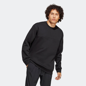 <b>Mens</b> <b>Black</b> Crewneck <b>Sweatshirt</b> Custom Logo Heavyweight Long Sleeve Pullover Crew Neck Casual Streetwear OEM ODM Wholesale - Product Image 2