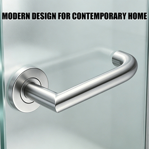 Tianyi Wooden Handle Door Lever Lock Round Rosette Entrance Modern Interior Bedroom Wood Combination Hardware Lockset - Product Image 4