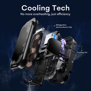 Автомобильное Беспроводное зарядное устройство 15 Вт CF70 + зажим для выхода воздуха - Product Image 4