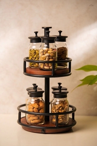 Plateau à gâteau floral décoratif en bois créatif pour les fêtes et les mariages du fabricant indien au meilleur prix - Product Image 3