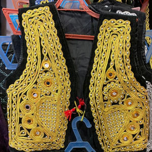 Abrigo de cintura para hombre, prenda tradicional de diseño de estilo afgano hecha a mano - Product Image 3