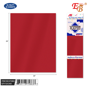 20 \ "x26 \" carta regalo in tessuto rosso 72 pz/CS per decorazioni per feste - Product Image 1