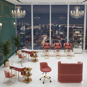 Ensemble de chaises ou de canapés en bois modernes pour salon de coiffure, centre commercial, hôtel, supermarché, salon de luxe, mobilier d'extérieur - Product Image 2