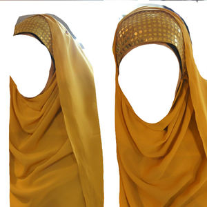 Velo de burka con diseño de niqab, hijab musulmán, abaya islámico, estilo único, origen en la India, HRV, venta al por mayor de fábrica - Product Image 4
