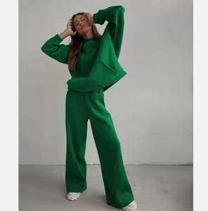 Chándal de invierno de gran tamaño, chándal de algodón, conjunto de 2 piezas, chándal para mujer, conjuntos de pantalones de dos piezas, joggers para mujer, pista apilada - Product Image 2