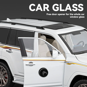 รถโมเดลโลหะ Chokha Vesh Land-Cruiser LC300 ขนาด 1:18 รถ SUV หรูหรา ประตูเปิดได้ พร้อมเอฟเฟกต์เสียงและแสง - Product Image 6