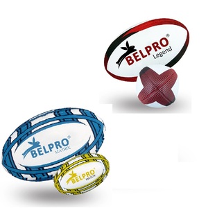 Ballon de rugby en PU avec logo personnalisé de haute qualité Design le plus récent cousu à la machine Taille 9 Prix - Product Image 1