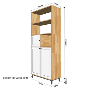 Moderno Zapatero de 4 Niveles KG68024 con Estantes de Almacenamiento Convertibles y Extensibles, Estructura de Madera de Caucho y Patas de Hierro para Muebles del Hogar - Product Image 4